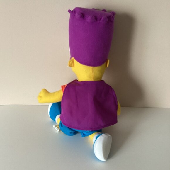 Vintage Bart Simpson Batman Stuffed Toy Superhero The Simpsons - Picture 4 of 9